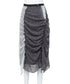 Drape Gather Lace Skirt